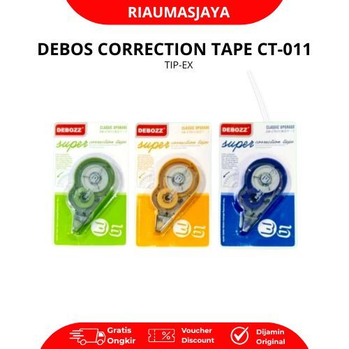 Pekanbaru Debozz Correction Tape/Tipe - X Kertas 36M Ct-011