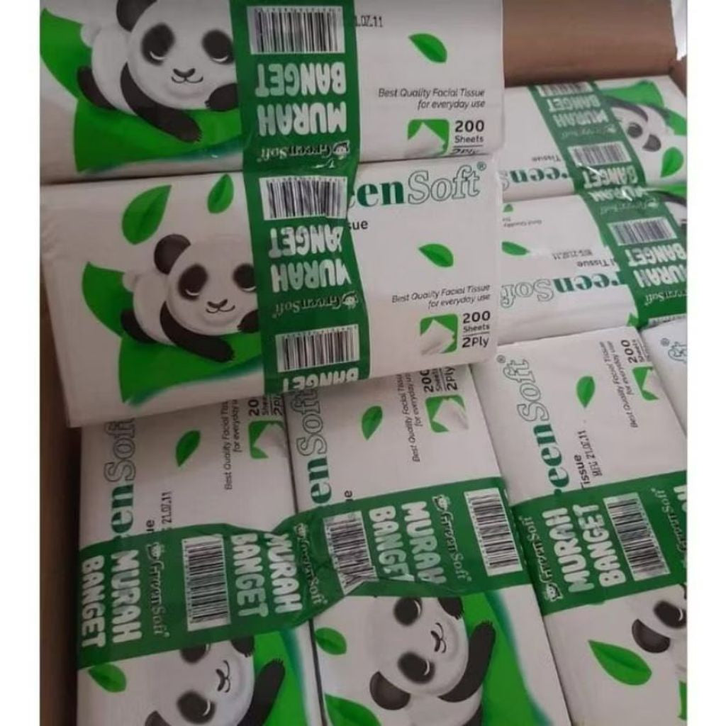 Pekanbaru (2 Pack Tisu) Tisu grean soft 200 sheet Tisu murah banget tisu wajah ( 2 Pack)