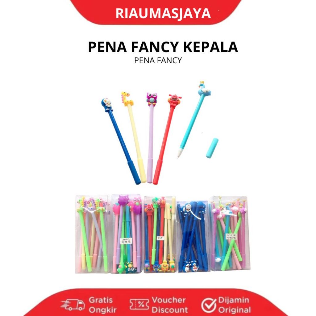 Pekanbaru Pena Gel Fancy Kepala Karakter 1X3,,Promo Beli 1 Set Bonus 3 Pcs