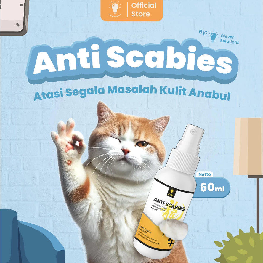 Pekanbaru Anti Scabies 60 ml Obat Spray Jamur, Scabies, Borok Kulit Kucing