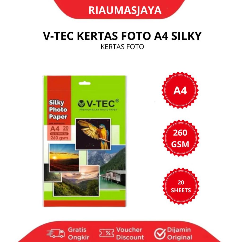 Pekanbaru Kertas Foto Silky A4 260Gsm