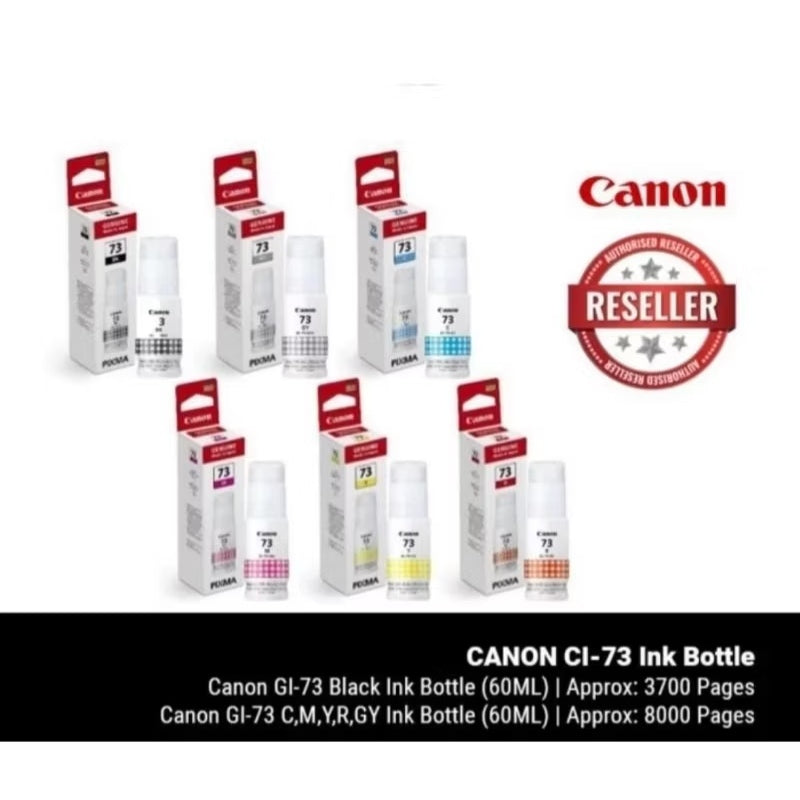 Pekanbaru Tinta Canon GI-73 Untuk Printer G570 G670 Warna Lebih Hidup Cetak Lebih Lancar Cocok Buat Harian