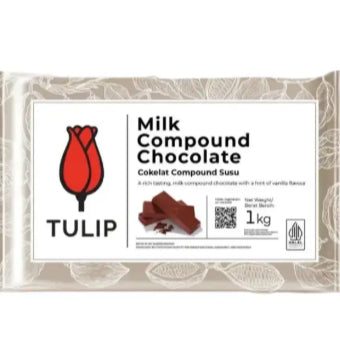 Pekanbaru Tulip Dark / Milk Compound Chocolate / Coklat Masak Hitam / Susu Tulip 1 Kg