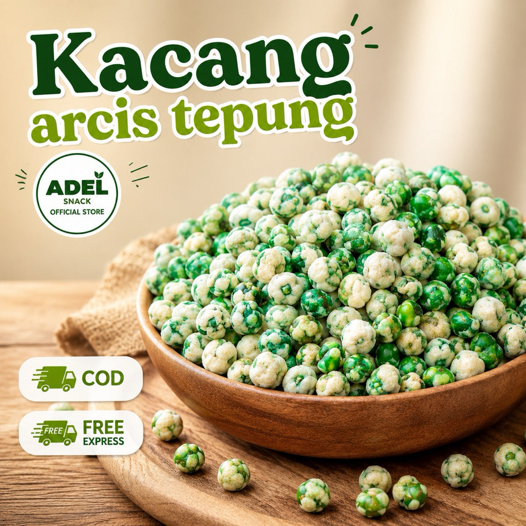 Pekanbaru (Arcis Tepung) KACANG POLONG TEPUNG/KACANG ARCIS TEPUNG ENAK DAN GURIH 250-500gr(TEPUNG)