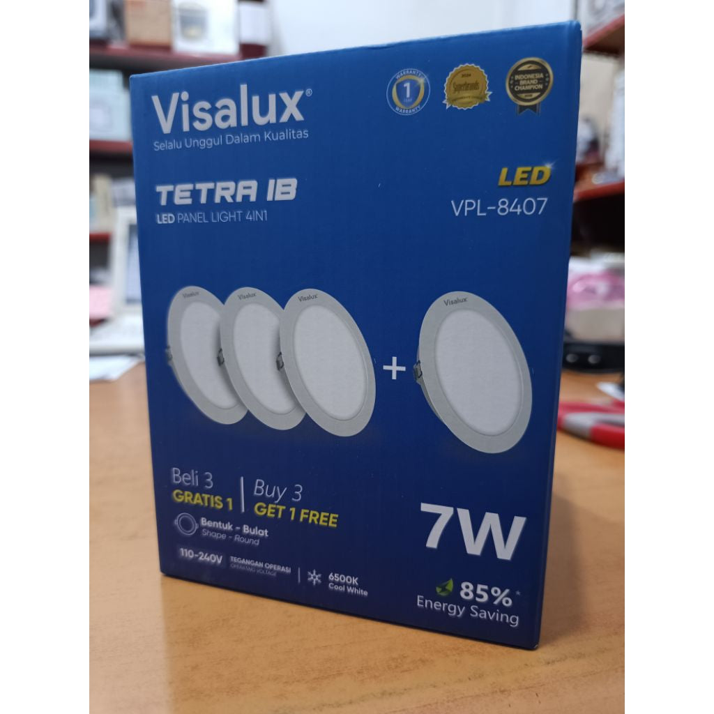 Pekanbaru Lampu Visalux / Lampu Led Downlight Visalux 7W 3Inch Tetra 3 Bonus 1