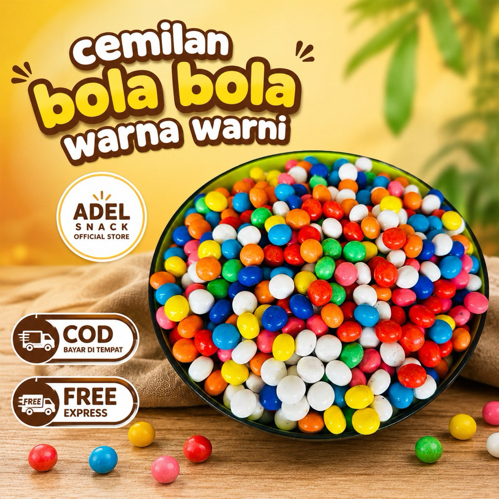 Pekanbaru ( Berat 250 gr) BOLA BISKUIT WARNA/BISKUIT WARNA WARNI/BISKUIT BOLA PELANGI/BOLA BISKUIT RAINBOW 250 gram