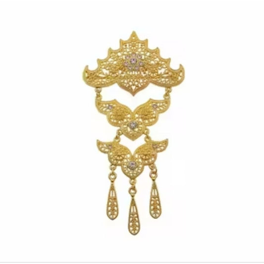 Pekanbaru Bros Kebaya 3 Susun Stainless Steel Bross Kebaya Dada Tembaga