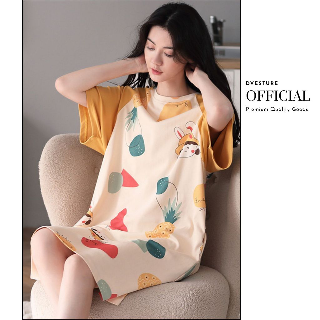 Pekanbaru Daster Wanita Motif Karton Korea P2-A Baju Tidur Piyama Wanita