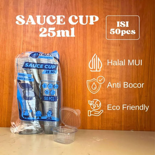 Pekanbaru Thinwall Cup Sambal 25ml 50 Pcs Foodgrade Tutup Nempel Anti Tumpah Bisa Microwave Freezer