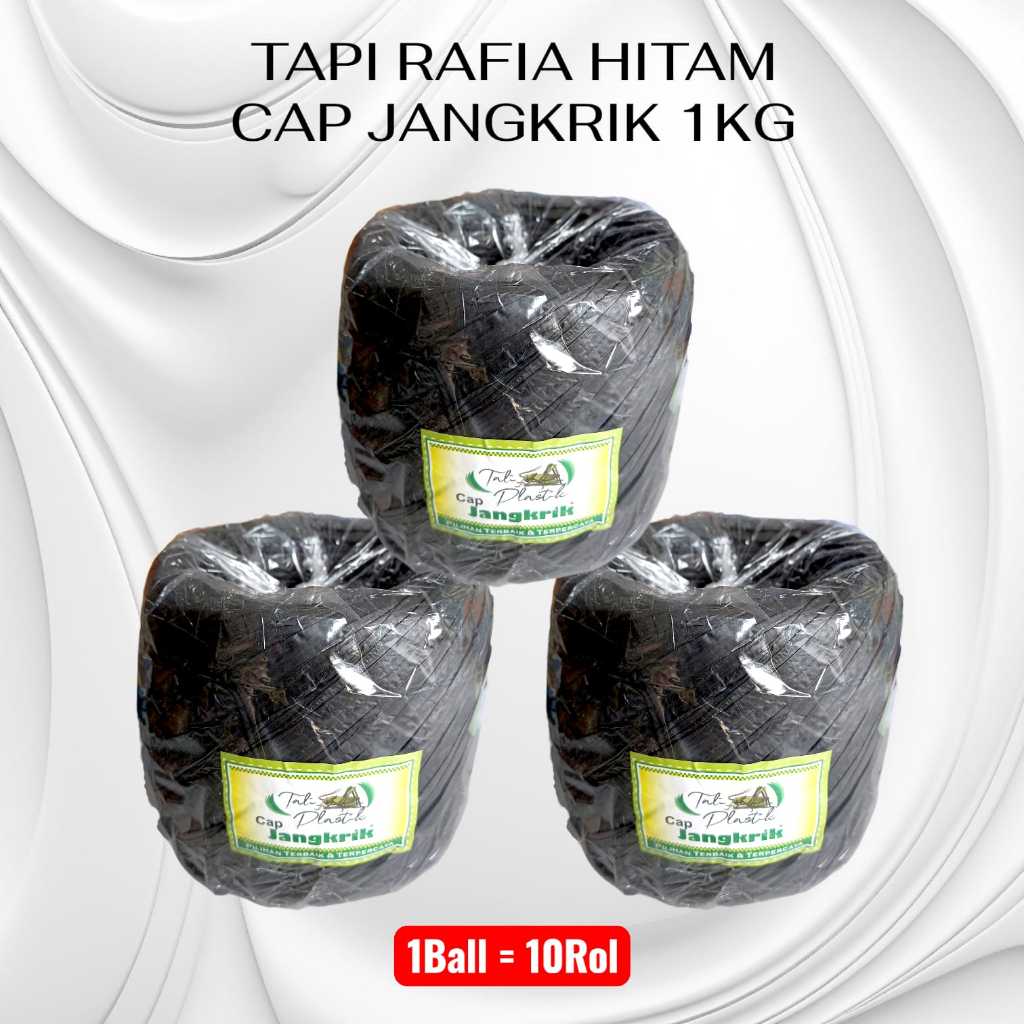 Pekanbaru Tali Rafia Hitam Cap Jangkrik 1Kg