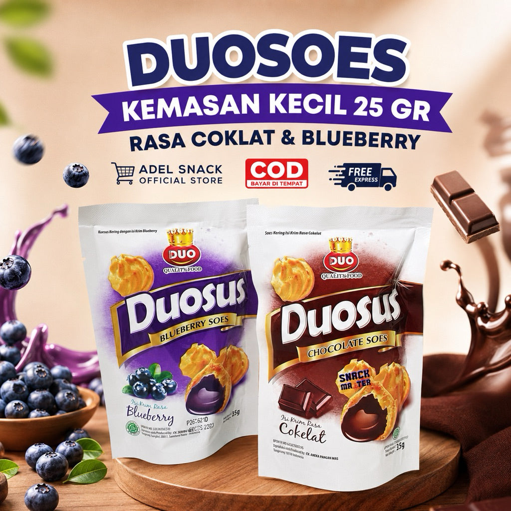 Pekanbaru DUOSUS COKLAT 25GR / DUOSUS BLUEBERRY | SOES KERING / SUS COKLAT