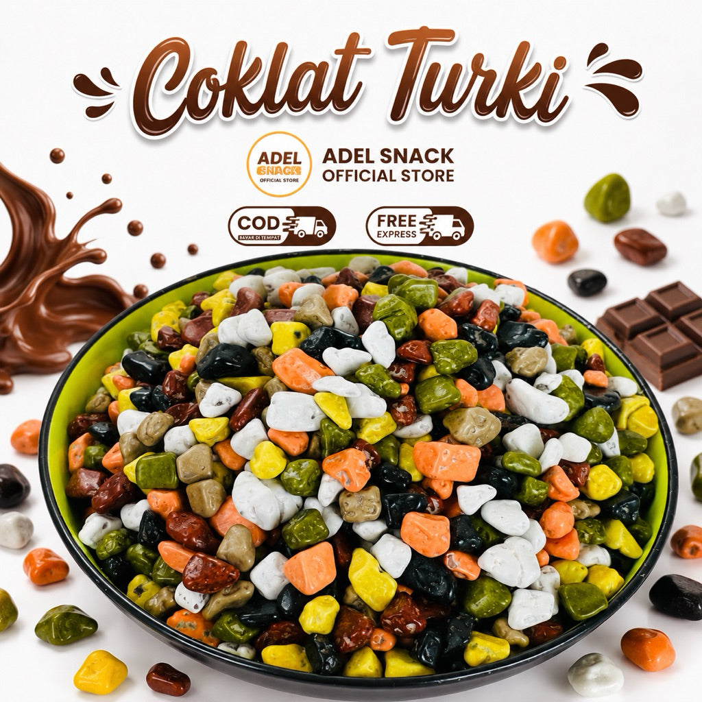 Pekanbaru Coklat Krikil Turki Premium 1 kg/ Coklat Krikil Turki Fanatik /Coklat Oleh Oleh haji dan umroh