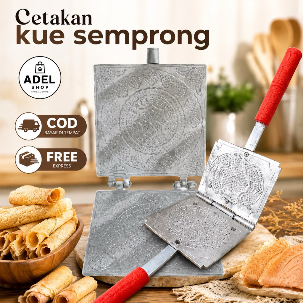 Pekanbaru Cetakan Kue Jepit Semprong/ Cetakan kue Sapik/ Opak Gambir Egg Roll Kue Sapik