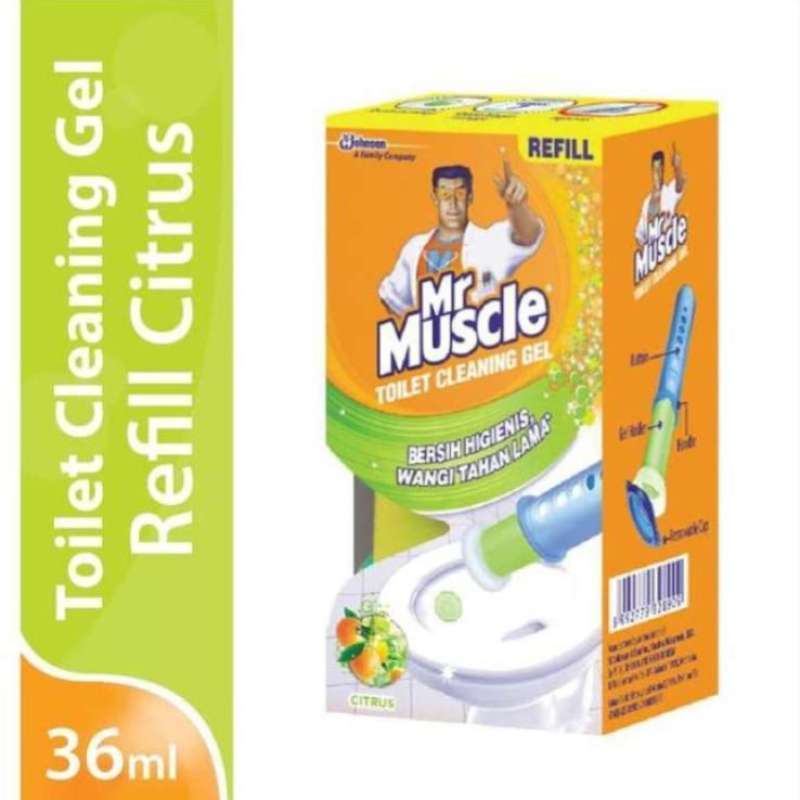 Pekanbaru MR MUSCLE TOILET CLEANING GEL CITRUS REFILL 36ML