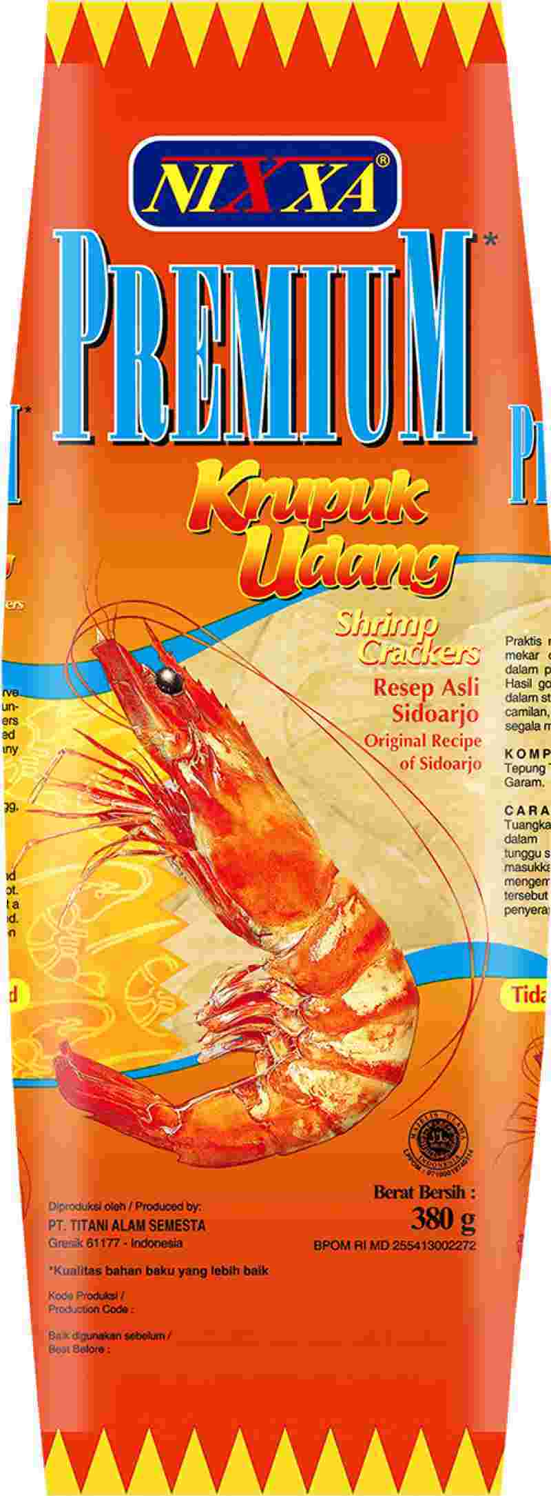 Pekanbaru Nixxa Kerupuk Udang Premium 380Gr Pak
