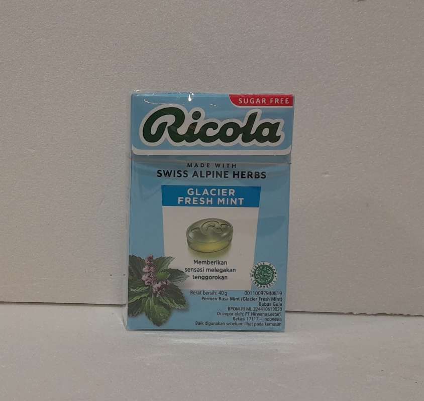 Pekanbaru Ricola Glacier Fresh Mint Candy 40Gr