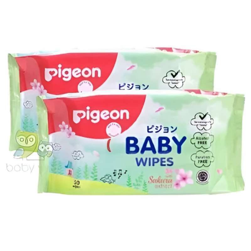 Pekanbaru Pigeon Baby Wipes Sakura 50'S P2