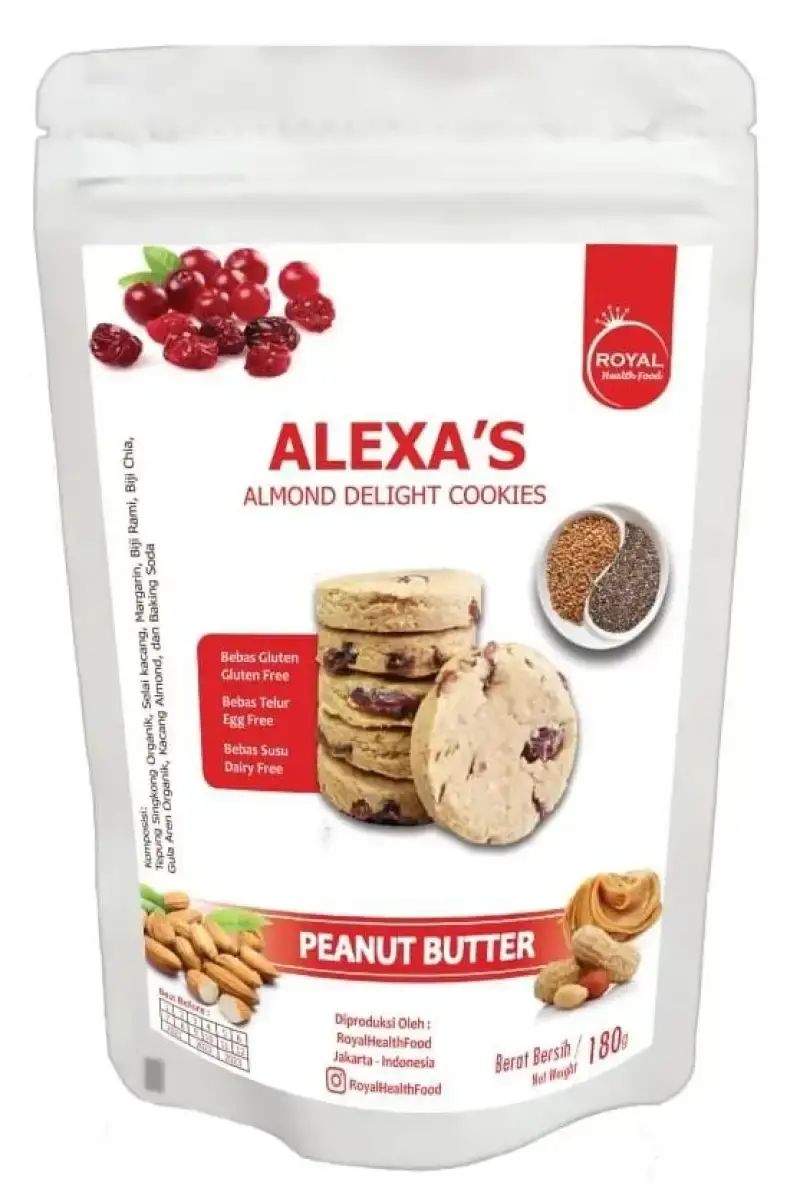 Pekanbaru Royal Alexa Kukis Peanut Butter 180Gr