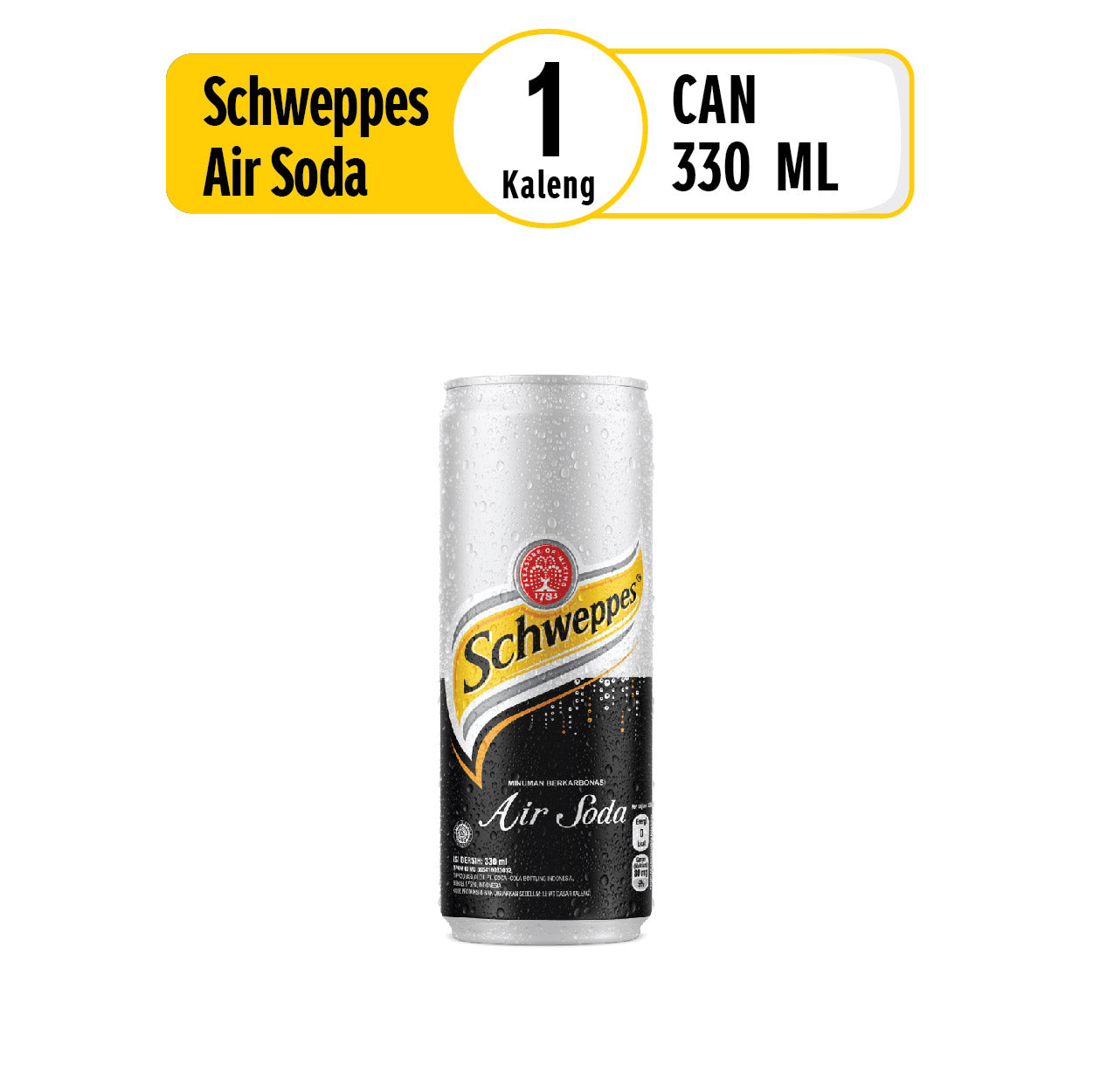 Pekanbaru Schweppes Soda Water Lokal 330Ml Can