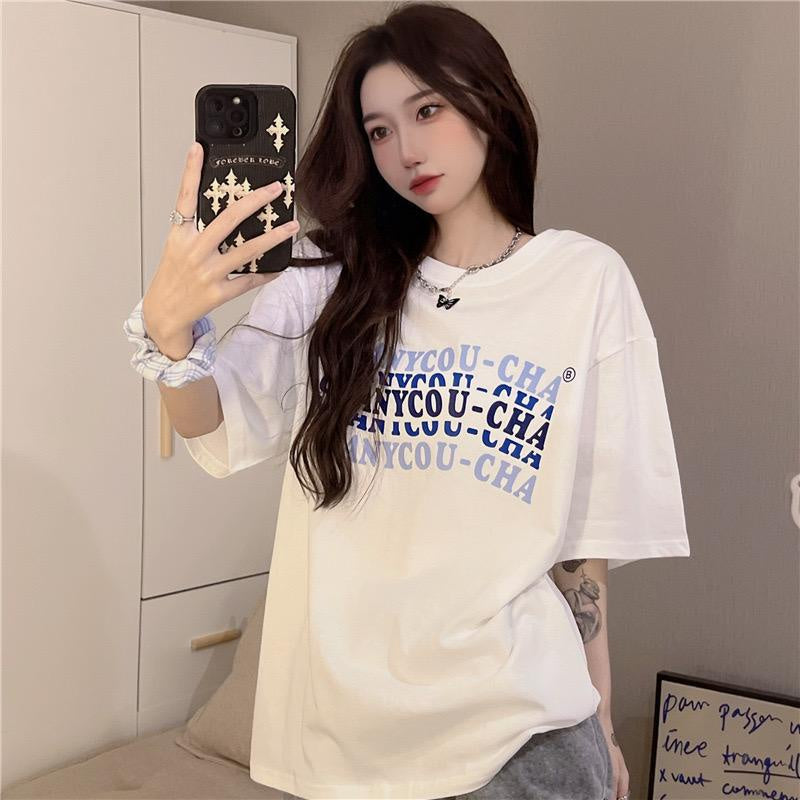 Pekanbaru Kaos Oversize Korea Chanycou-Cha Simple Aesthetic Gradasi Biru Ungu Soft Bayangan Shadow T-shirt Couple Unisex Berkualitas Korean Style