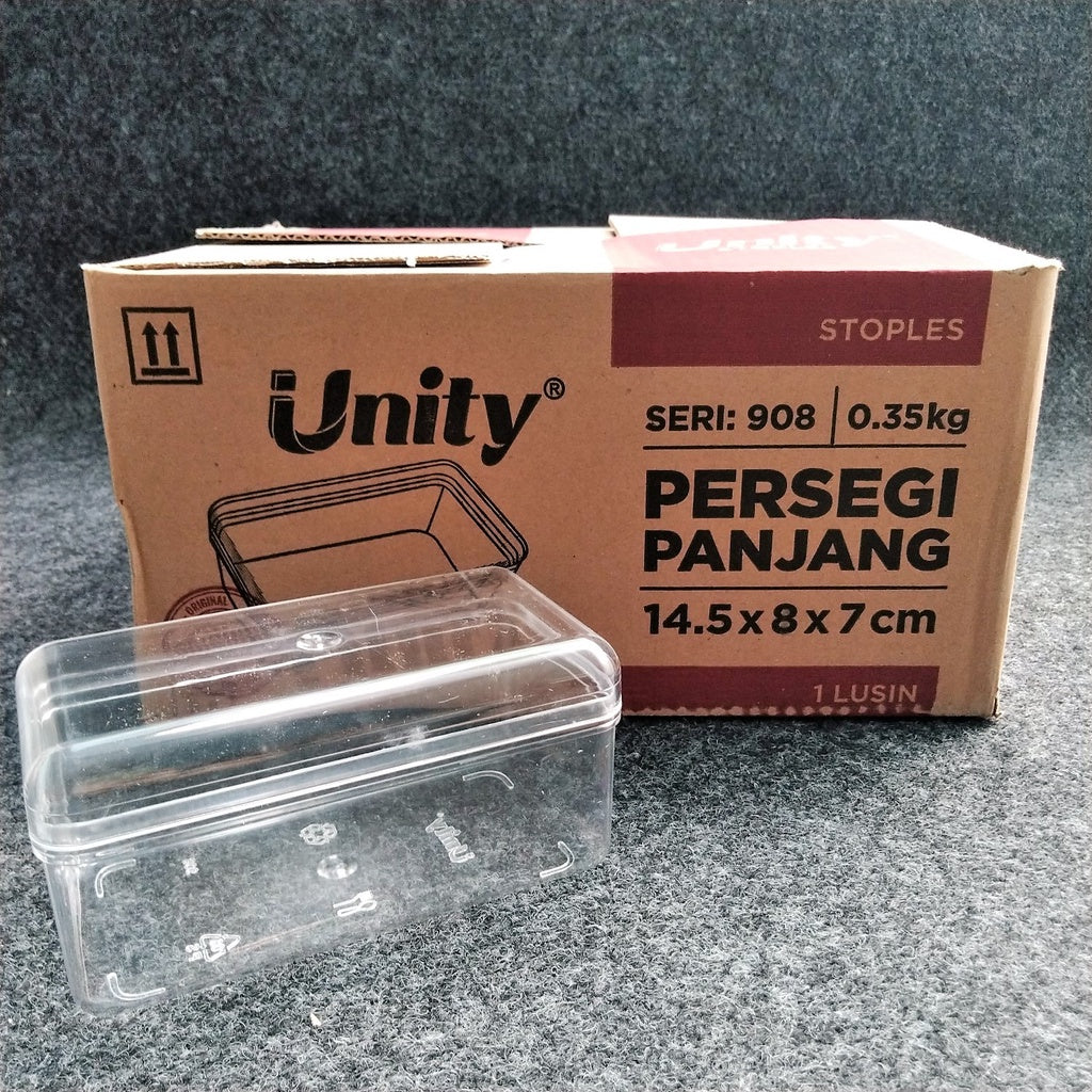 Pekanbaru Toples Unity 908 (350Gr) Persegi Panjang Per Box (Instan Only)