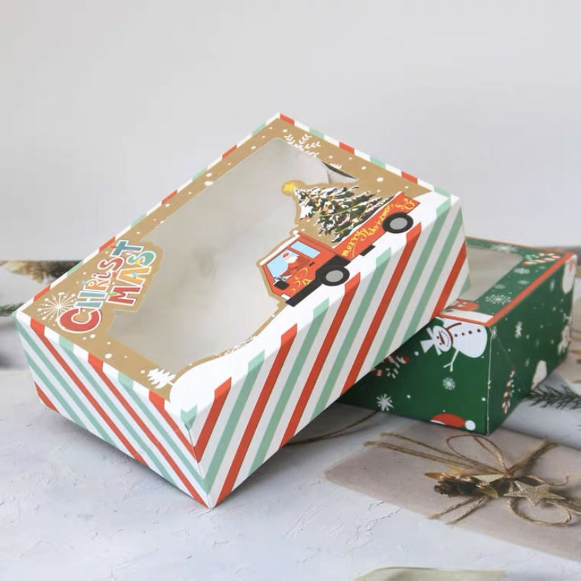 Pekanbaru Christmas Cake Box / Kotak Kue Natal Persegi Panjang Warna Warni