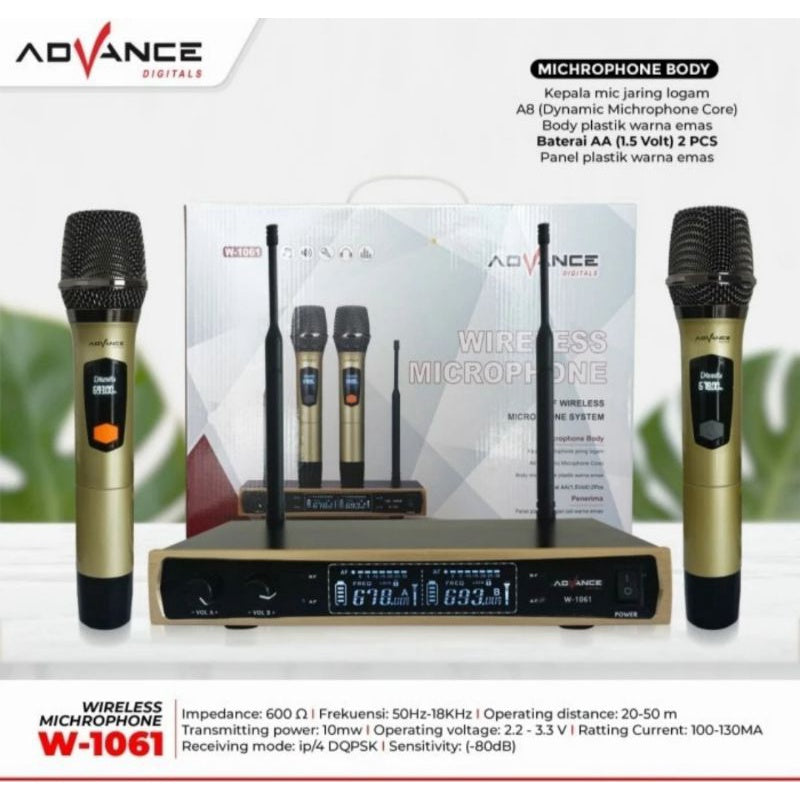 Pekanbaru Mic Advance W 1061 Wireless Double / Mic Advance Wireless Double W1061