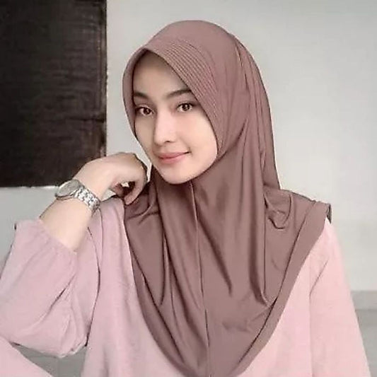 Pekanbaru Jilbab Hijab Bergo sport Nutup Dada /Hijab Volly Jumbo Jersey