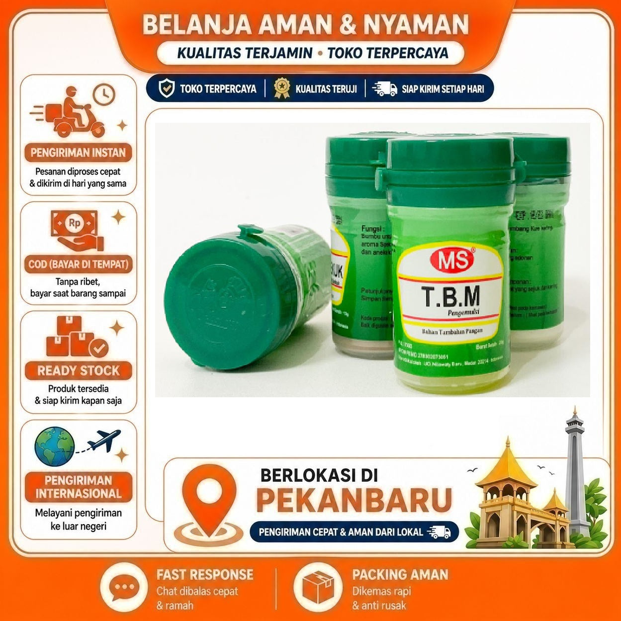 Pekanbaru 20 gr MS TBM Pengemulsi Bahan Kue Baking Mix Tambahan Pangan Makanan Food Cake Halal