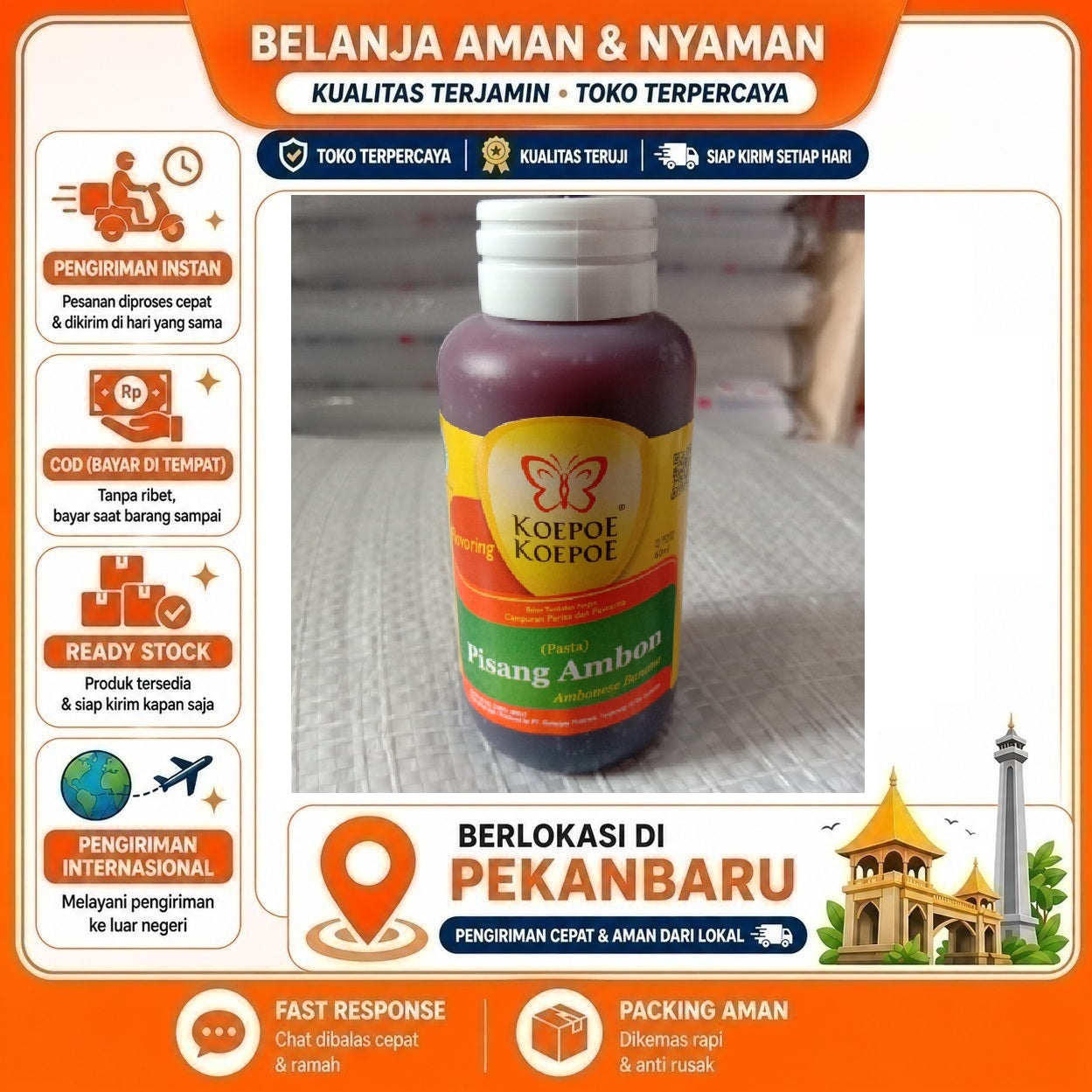 Pekanbaru 60ml Koepoe Koepoe Perisa Pasta Pisang Ambon Bahan Makanan Kue Halal Cake Food Mix