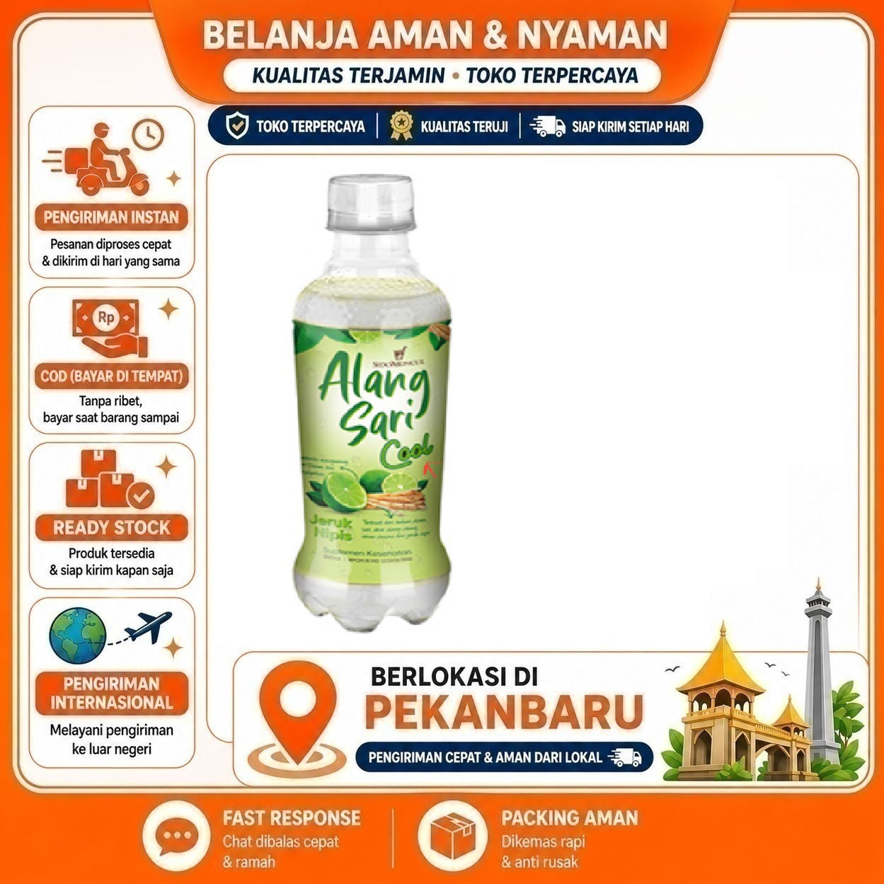 Pekanbaru 300ml Alang Sari Cool Jeruk Nipis Sidomuncul Minuman Penyegar Atasi Panas Dalam Enak