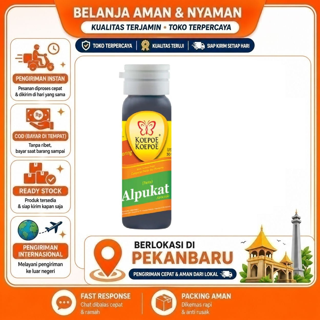 Pekanbaru 25ml Koepoe Koepoe Perisa Pasta Alpukat Avocado Bahan Baking Kue Cake Mix Food Halal