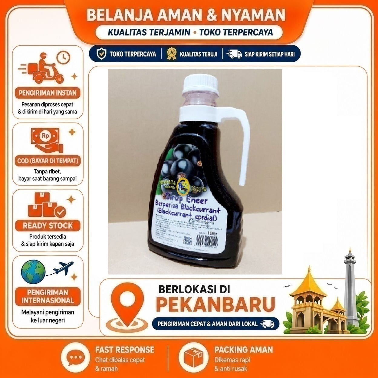 Pekanbaru 1 Liter Mamata Brand Blackcurrant Cordial Syrup Sirup Encer Berperisa Blackcurrant
