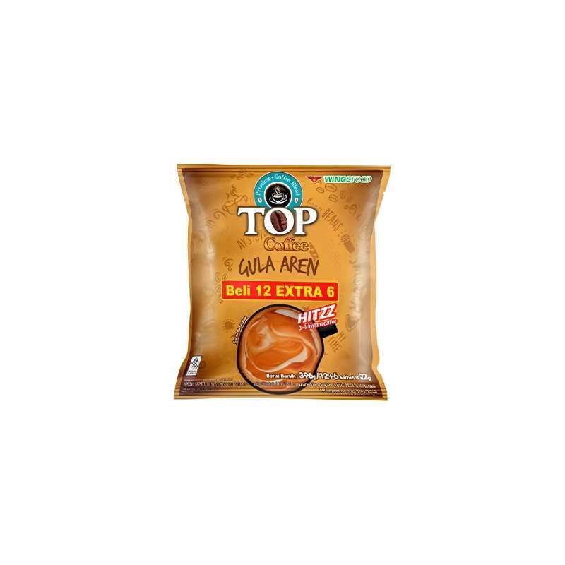Pekanbaru Top Kopi Gula Aren 396 Gr (12 + 6 Pieces X 22Gr) Bag