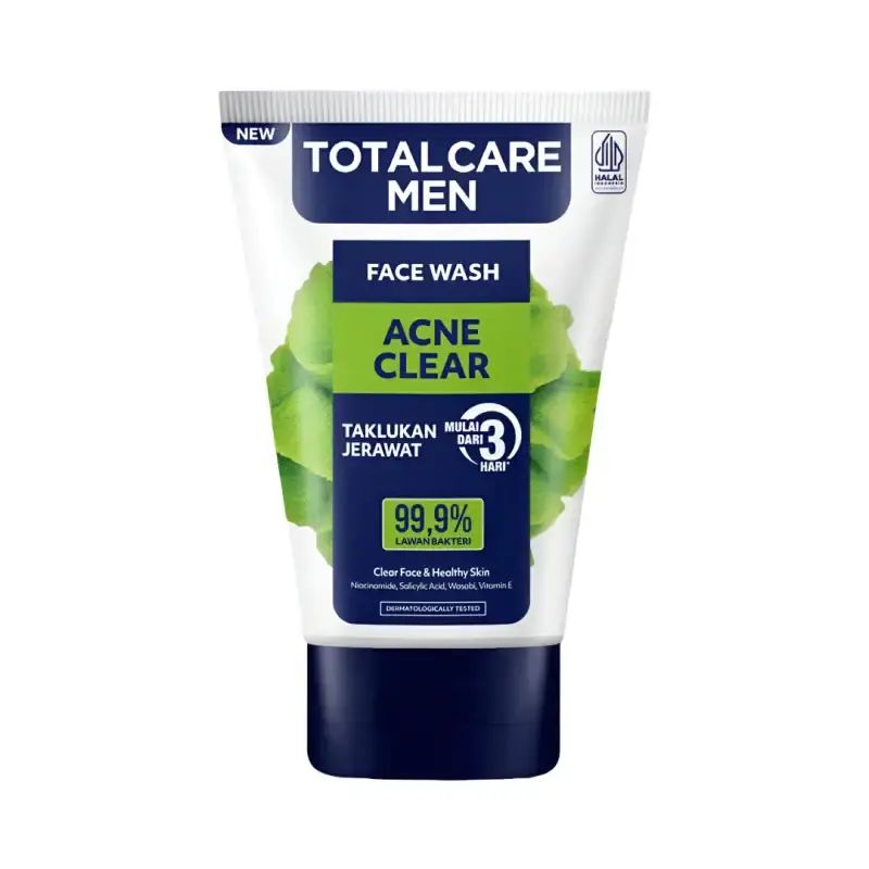 Pekanbaru Total Care Men Facewash Acne Clear 100Ml