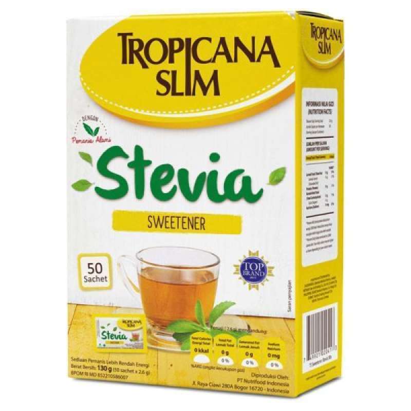 Pekanbaru Tropicana Slim Stevia Sweetener 50'S Box