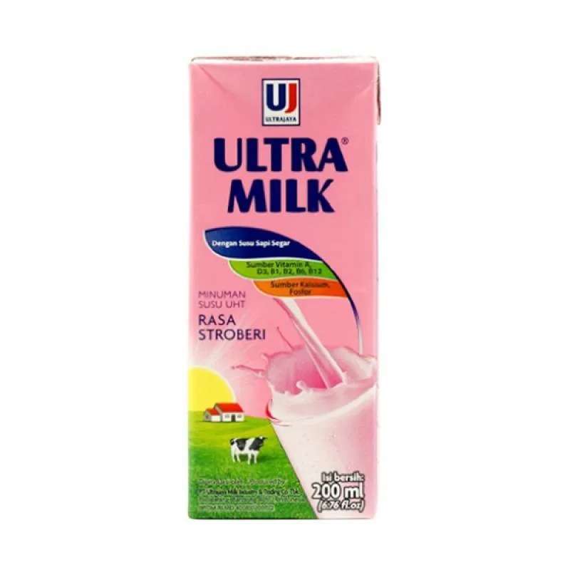 Pekanbaru Ultra Milk Slim Strawberry 200Ml Tta