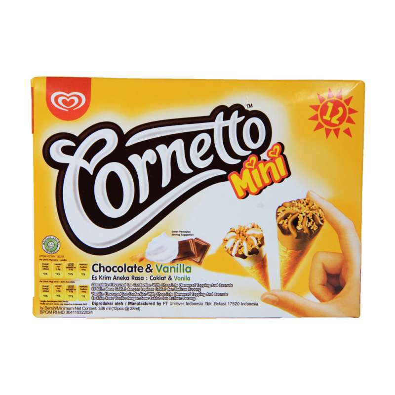 Pekanbaru Wall'S Mini Corneto Choco&Vanilla 12'S