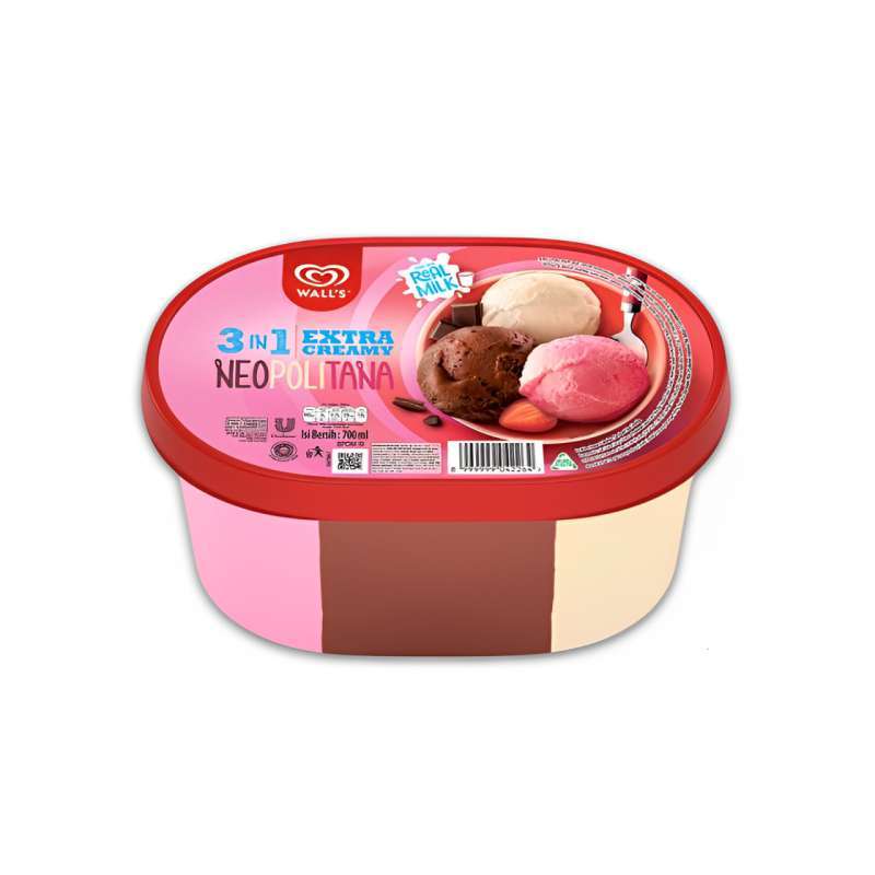 Pekanbaru Wall'S Extra Creamy Neopolitana 700Ml