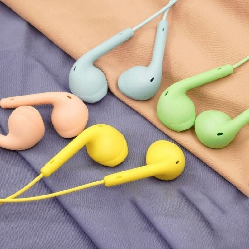Pekanbaru Headset Macaron U19 Hifi Stereo Extra Bass Handsfree Matte Colorfull Earphone