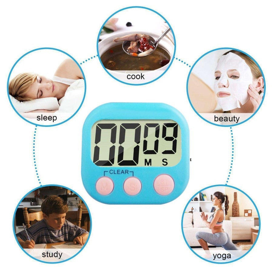 Pekanbaru Digital Kitchen Timer Alarm Masak Dapur Belajar Magnet Pengingat Jam Stopwatch Oven