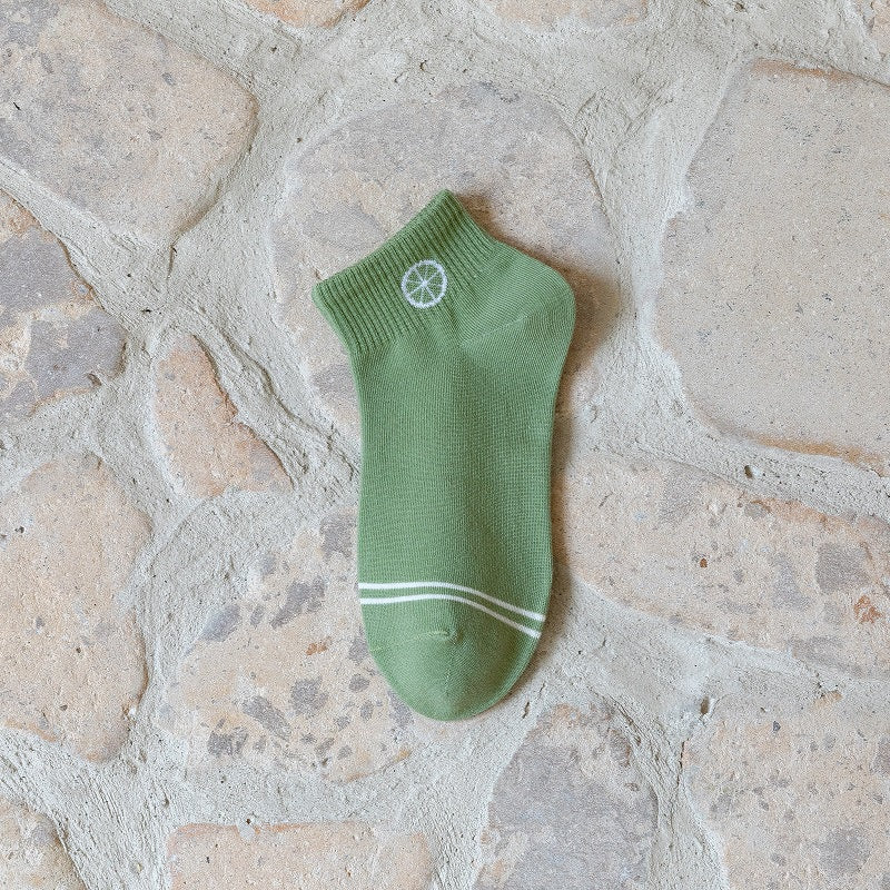 Pekanbaru Kaos Kaki Hijau Lime Green White Women Socks Import Kaos Kaki Unik Lucu Berkualitas