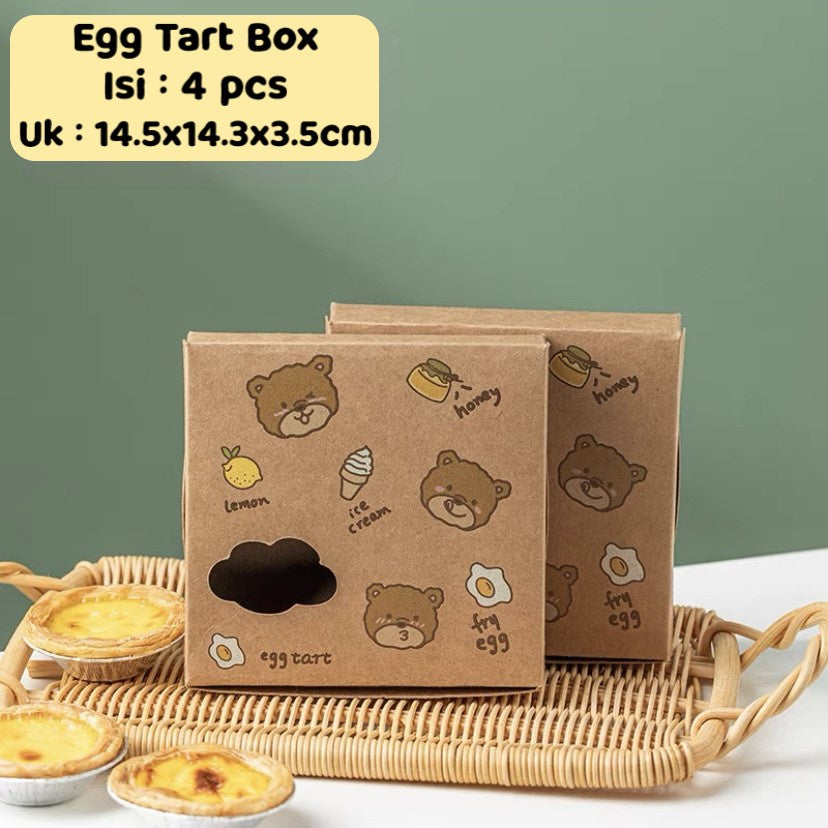 Pekanbaru Box / Kotak Egg Tart / Pizza / Cupcake Motif Lucu Berbagai Ukuran
