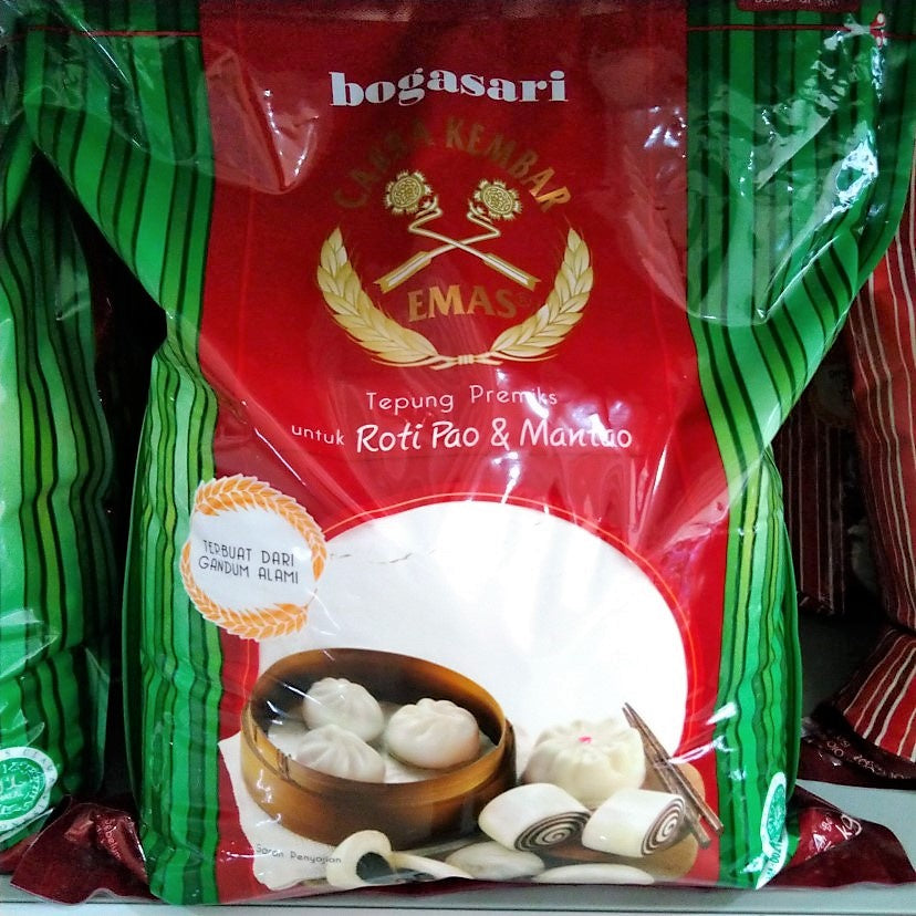 Pekanbaru Bogasari Cakra Kembar Emas Tepung Premiks Utk Roti Pao & Mantao 5 Kg
