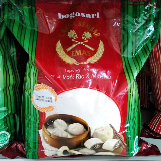 Pekanbaru Bogasari Cakra Kembar Emas Tepung Premiks Utk Roti Pao & Mantao 5 Kg