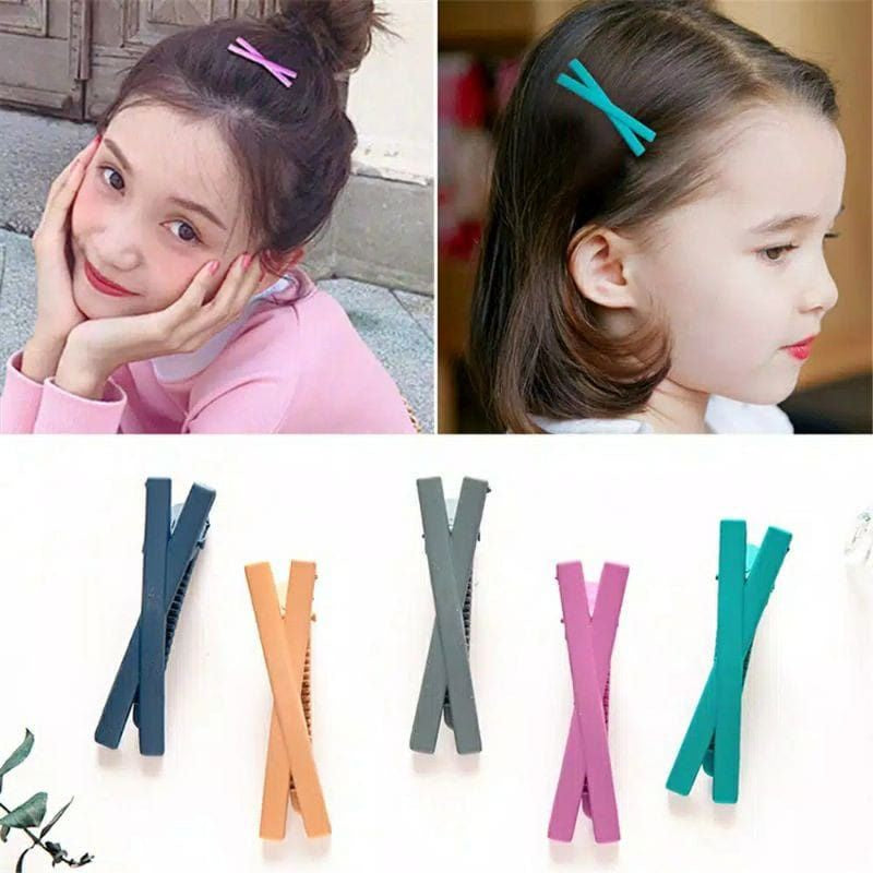 Pekanbaru Jepitan Rambut Korea Jepit Rambut Warna Warni Jepitan Model Silang
