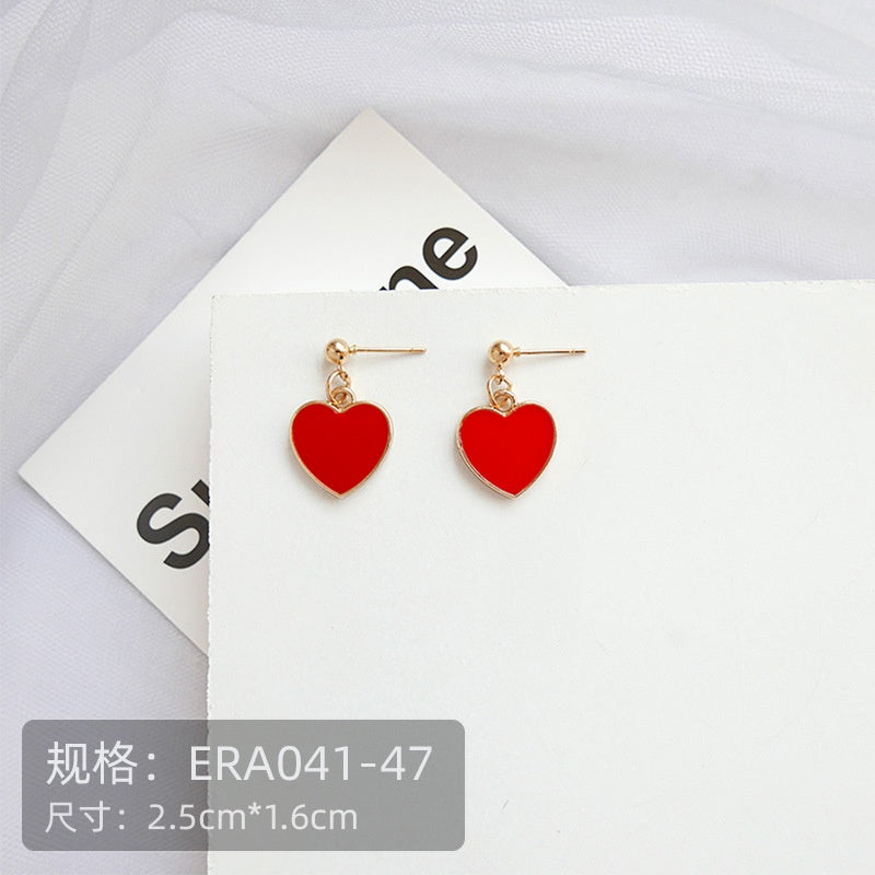Pekanbaru Anting Wanita Merah Cherry Love Anting Panjang Simple Elegan Buah Long Strawberry Woman Earrings Anting Berkualitas Anting Drop Korean Style