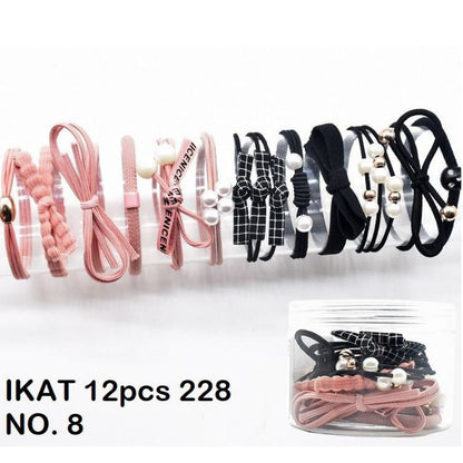 Pekanbaru Ikat Rambut 12 Pcs Ikat Rambut Set Wanita Termasuk Tabung
