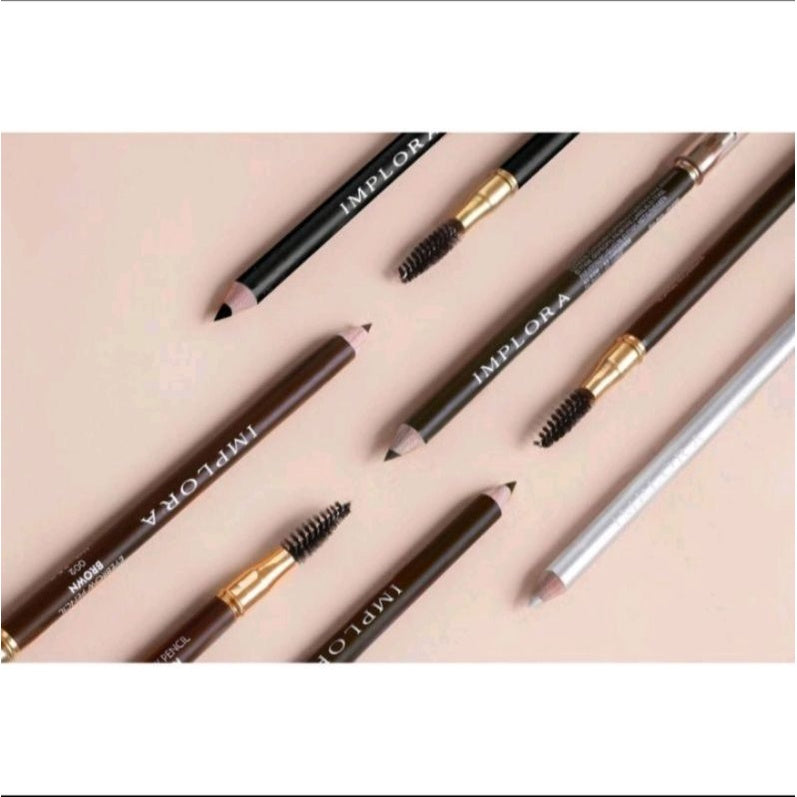 Pekanbaru Implora Pensil Alis 2 In 1  /Pensil Alis+ Serutan+Sisir Alis/Sulam Alis