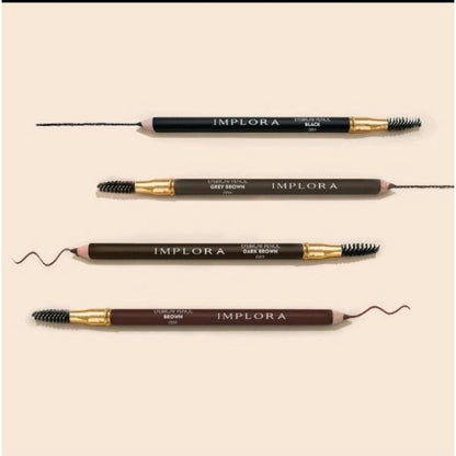 Pekanbaru Implora Pensil Alis 2 In 1  /Pensil Alis+ Serutan+Sisir Alis/Sulam Alis